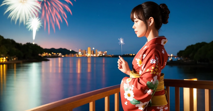 高解像度な着物の女性