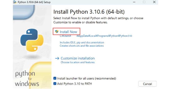 「Install Now」をクリックする