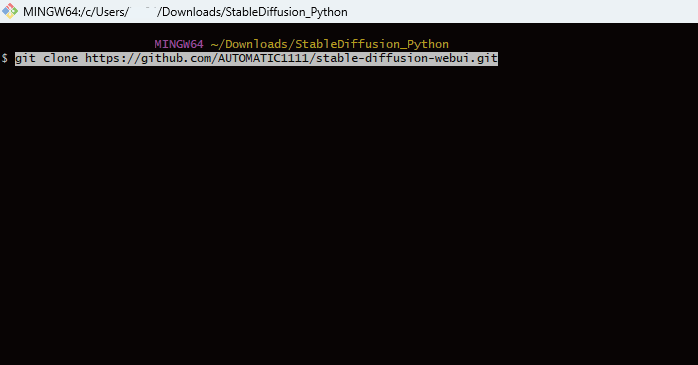 コマンドを貼り付ける