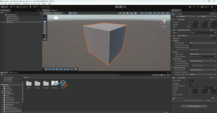 立方体が追加される