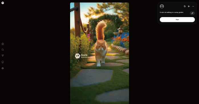 クリックすると動画が再生される